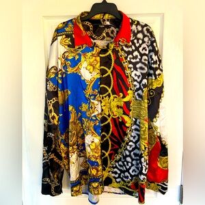 Jaded London Baroque Style Button Down